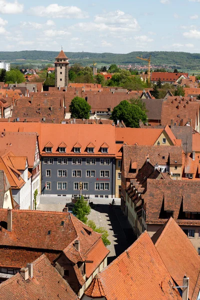 Vista Superior Del Panorama Rothenburg Tauber Baviera Alemania — Foto de Stock