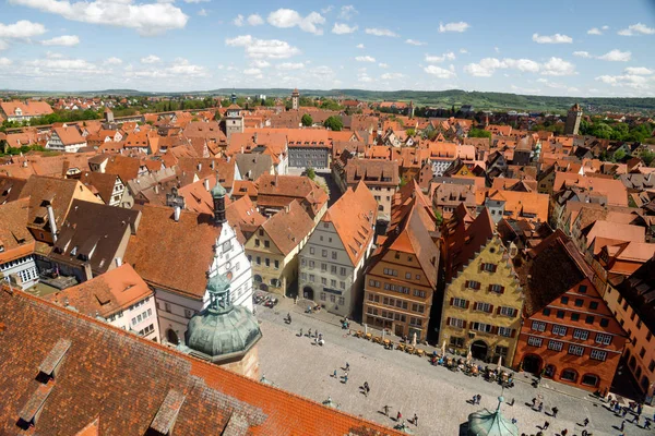 Vista Superior Del Panorama Rothenburg Tauber Baviera Alemania — Foto de Stock