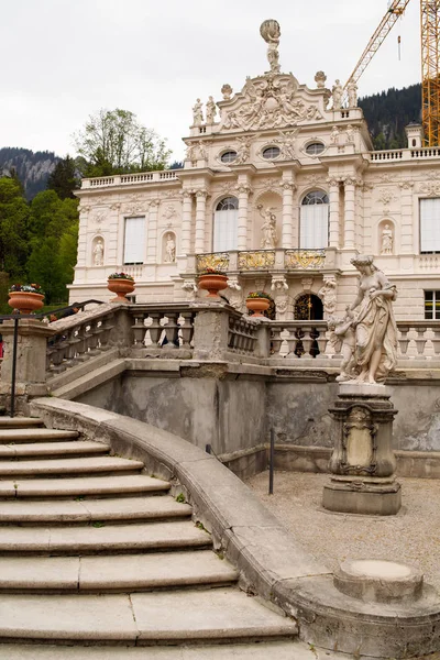 Ettal Bayern Deutschland Blick Auf Schloss Linderhof Eine Der Fantastischen — Stockfoto