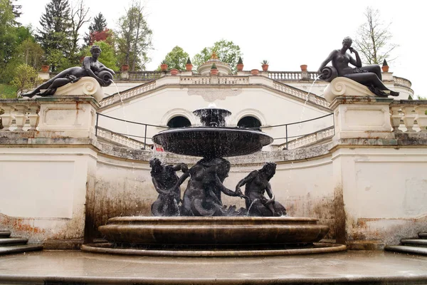 Blick Auf Schloss Linderhof Frühling Ettal Bayern Deutschland — Stockfoto