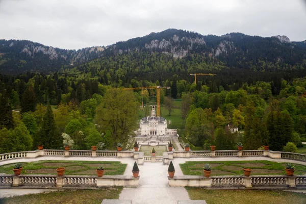 Blick Auf Schloss Linderhof Frühling Ettal Bayern Deutschland — Stockfoto