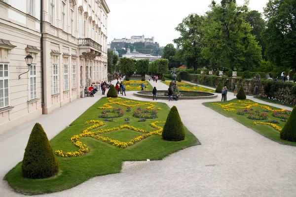 Mirabell Schloss Und Gärten Salzburg Österreich — Stockfoto