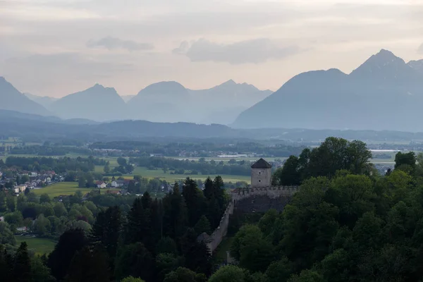 Prachtig Uitzicht Vanuit Vesting Hohensalzburg Een Panorama Van Salzburg Oostenrijk — Stockfoto