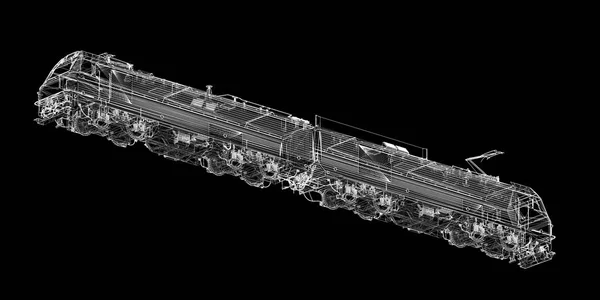 Elektrikli lokomotif, tren — Stok fotoğraf
