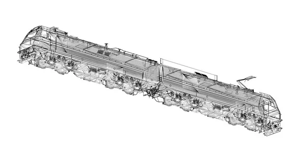 Elektrolokomotive, Zug — Stockfoto