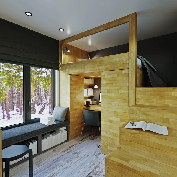 Loft modern interior . Modern apartment smart house style — Stock Photo, Image