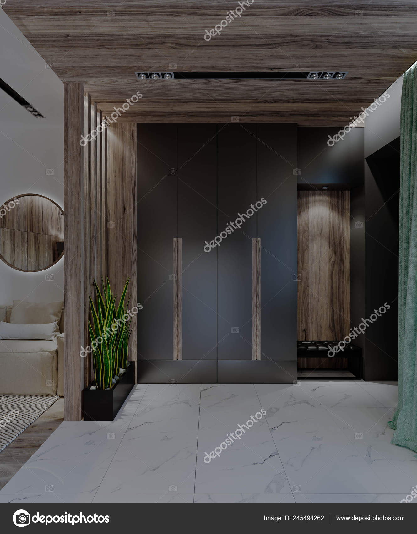 Stylish Modern Interior Of The House Apartment Stock Photo C Podsolnukh 245494262