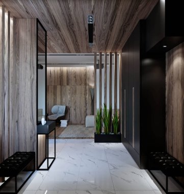 Evin, şık modern iç daire