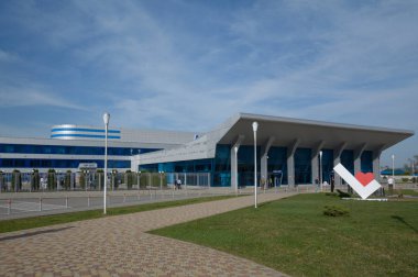 Maden suları, Rusya Federasyonu - 28 Nisan, 2018: Uluslararası Havaalanı maden suları