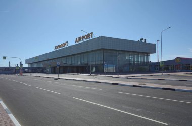 Volgograd, Rusya Federasyonu - 28 Mayıs 2018: Gumrak Uluslararası Havalimanı.