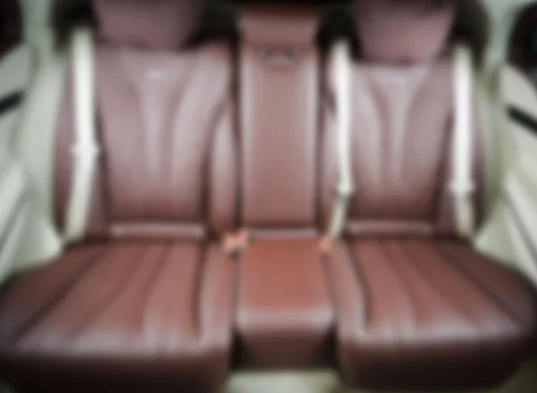 Blurred Abstract Image Back Passenger Seats Modern Luxury Car Frontal — Stock Photo, Image
