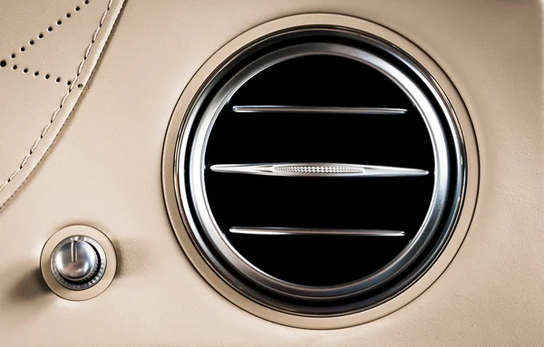 Etat Automatique Trou Ventilation Dans Intérieur Voiture Luxe Moderne Cuir — Photo