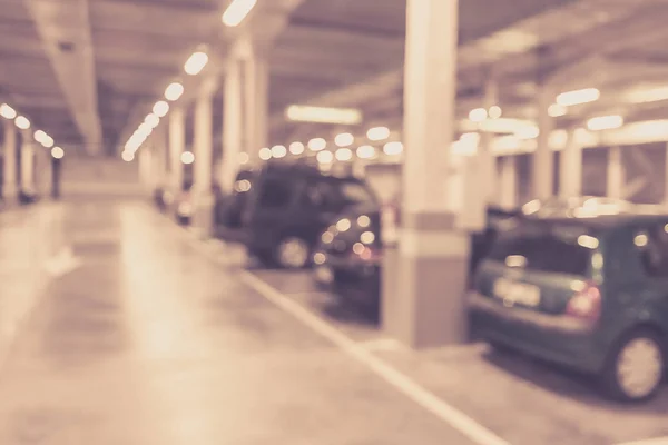 Imagen Borrosa Parking Garaje Plano Interior Aparcamiento Varios Pisos Aparcamiento —  Fotos de Stock
