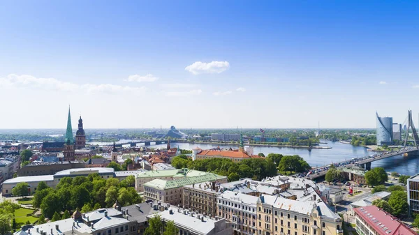 Riga Letonya Güzel Renkli Binaları Caddeleri Olan Eski Şehrin Iyi — Stok fotoğraf