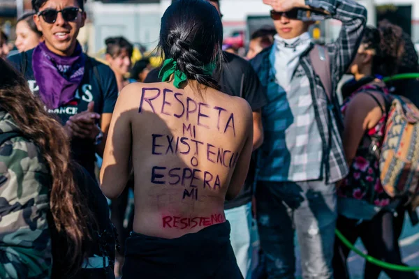 Marche Journée Internationale Des Femmes Bogota Colombie Mars 2019 — Photo