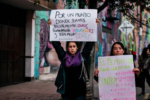 Women international day march at Bogota Colombia 8 MARCH - 2019