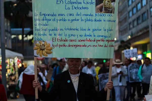 Bogotá Colombia Mar 2019 Marcha Por Defensa Del Pec Jurisdicción —  Fotos de Stock