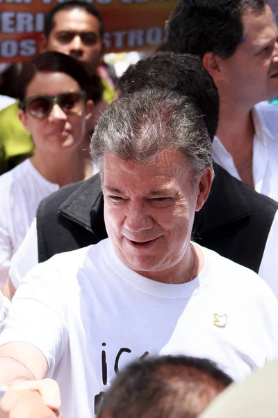 Juan Manuel Santos Expresidente Colombia Marcha Por Vida Marzo 2015 — Stockfoto