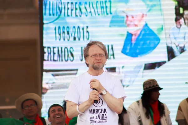 Antanas Mockus Senador Alcalde Bogota Marcha Por Vida Marzo 2015 — Stockfoto