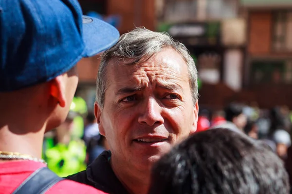 Januari 2017 Strets Bogot Colombia Tjurfäktning Mars — Stockfoto