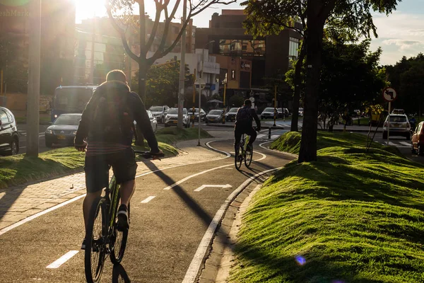 Cycle Route North Bogota Town Usaquen Unicentro Shopping Center October — Stock Photo, Image