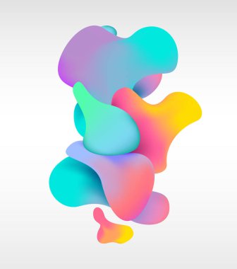 Degrade arka plan. Renkli şekiller. Vektör çizim tasarım 