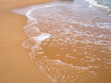 kum zemin ve su deniz kumsal kapatın 