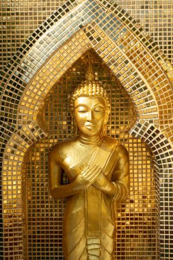 Tayland 'ın güneyinde altın Buda heykeli