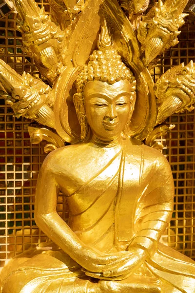 Socha Zlatého Buddhy Jihu Thajska — Stock fotografie