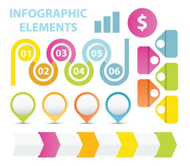 Infographic Tasarım Icon set - Seo öğeleri