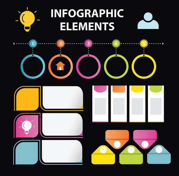 Infografik Design Icon Set Seo Elemente — Stockvektor
