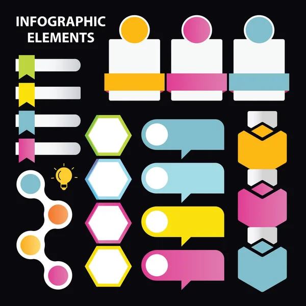 Infographic Design Icon Set Seo Elements — Stock Vector