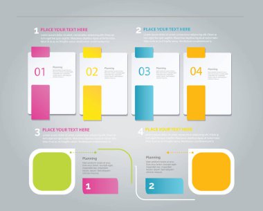 Infographic tasarım web Icon set