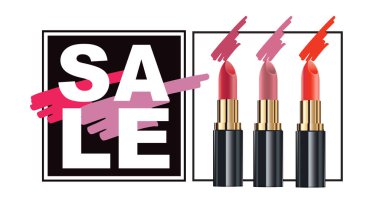 Parlak ruj rengi satışı büyük başlığı