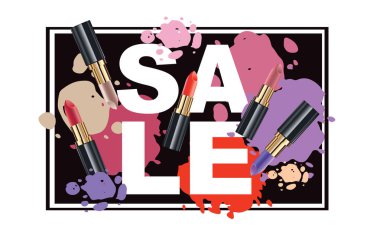 Parlak ruj rengi satışı büyük başlığı