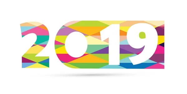 Feliz Año Nuevo 2019 Tarjeta Banner — Vector de stock