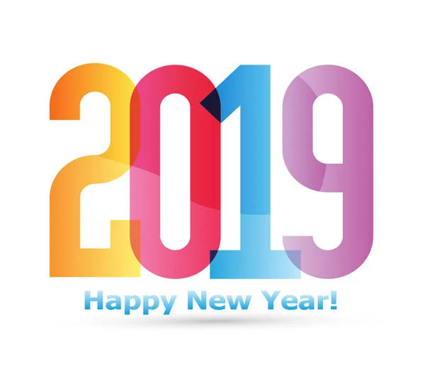 Feliz Año Nuevo 2019 Tarjeta Banner — Vector de stock