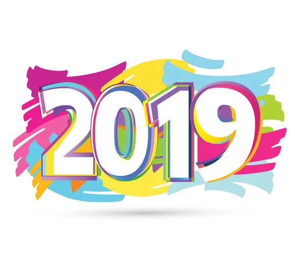 Банер Щасливий Новий 2019 Рік — стоковий вектор