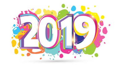 Happy new 2019 year - banner