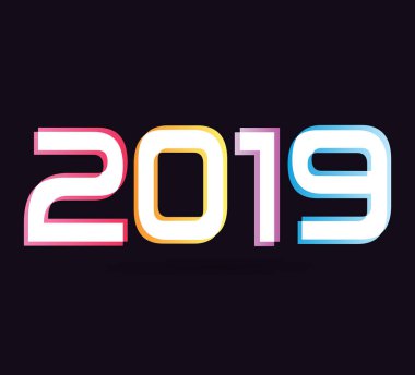 Mutlu yeni 2019 yılı - afiş