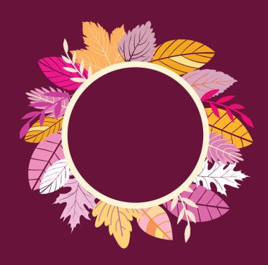 Sonbahar çiçek şablon afiş