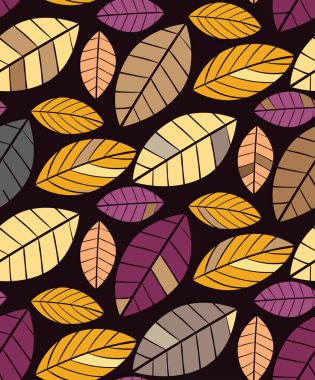 Renk vektör sonbahar yaprakları desen arka plan