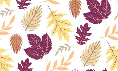 Renk vektör sonbahar yaprakları desen arka plan