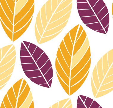 Desen arka plan kümesi düz sonbahar yaprakları