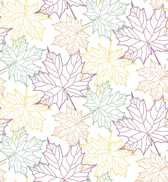 Набор Осенних Плоских Листьев — стоковый вектор
