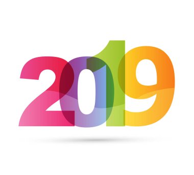 Renk şablonu - mutlu 2019 yılbaşı banner