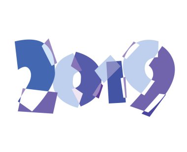 Renk şablonu - mutlu 2019 yılbaşı banner