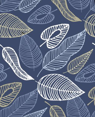 Elle çizilmiş doodle çiçek kalp desen arka plan - duvar kağıdı, kumaş, tekstil