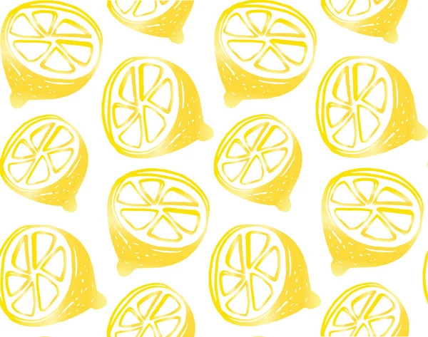 Çizilmiş Doodle Limon Resim Limonata Desen Arka Plan Kumaş Doku — Stok Vektör