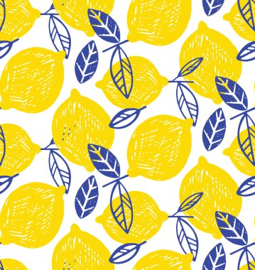 Narenciye çizilmiş doodle desen arka plan el